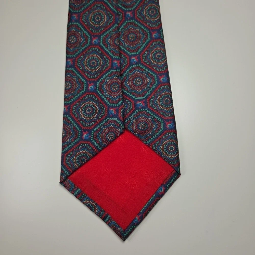Tino Castelli Vintage Silk Men's Necktie for 'Tie Rack ' Italy Geometric Pattern